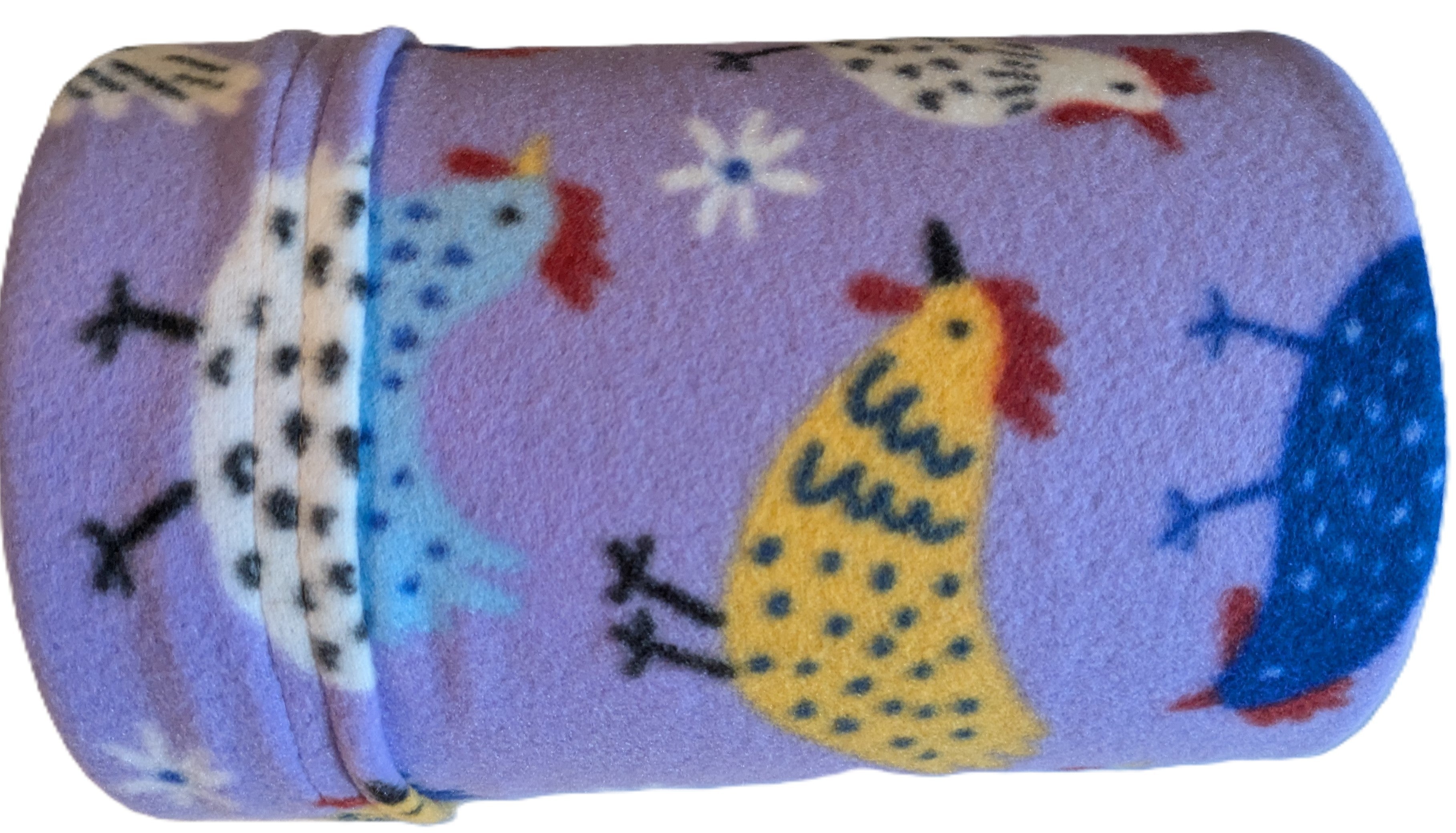 Chickens on purple tube.jpg